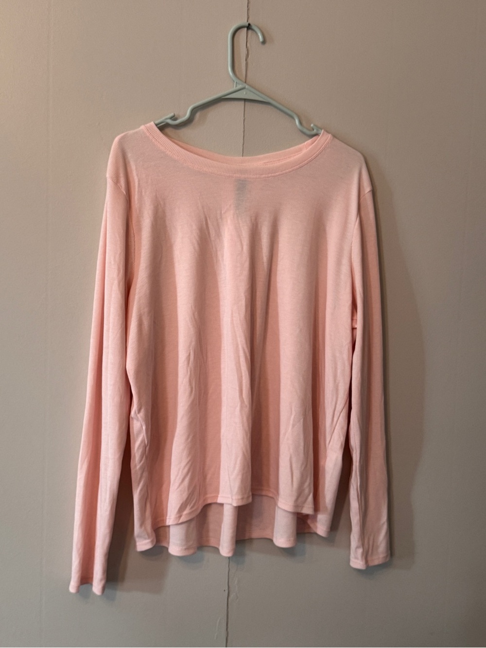 Light Pink Long Sleeve Women's Top XXL